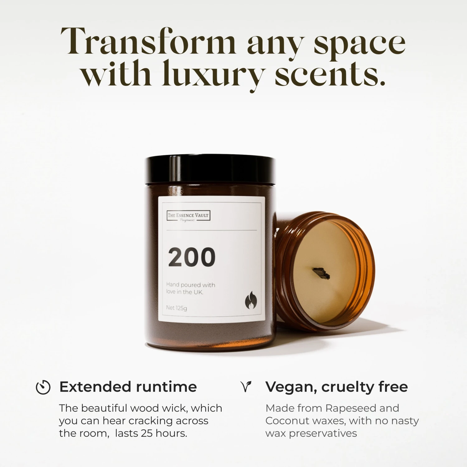 The Essence Vault Inspired By Santal 33 - 421 - 25 Hour Candle 4 The Essence Vault Inspired By Santal 33 - 421 - 25 Hour Candle - Image 2