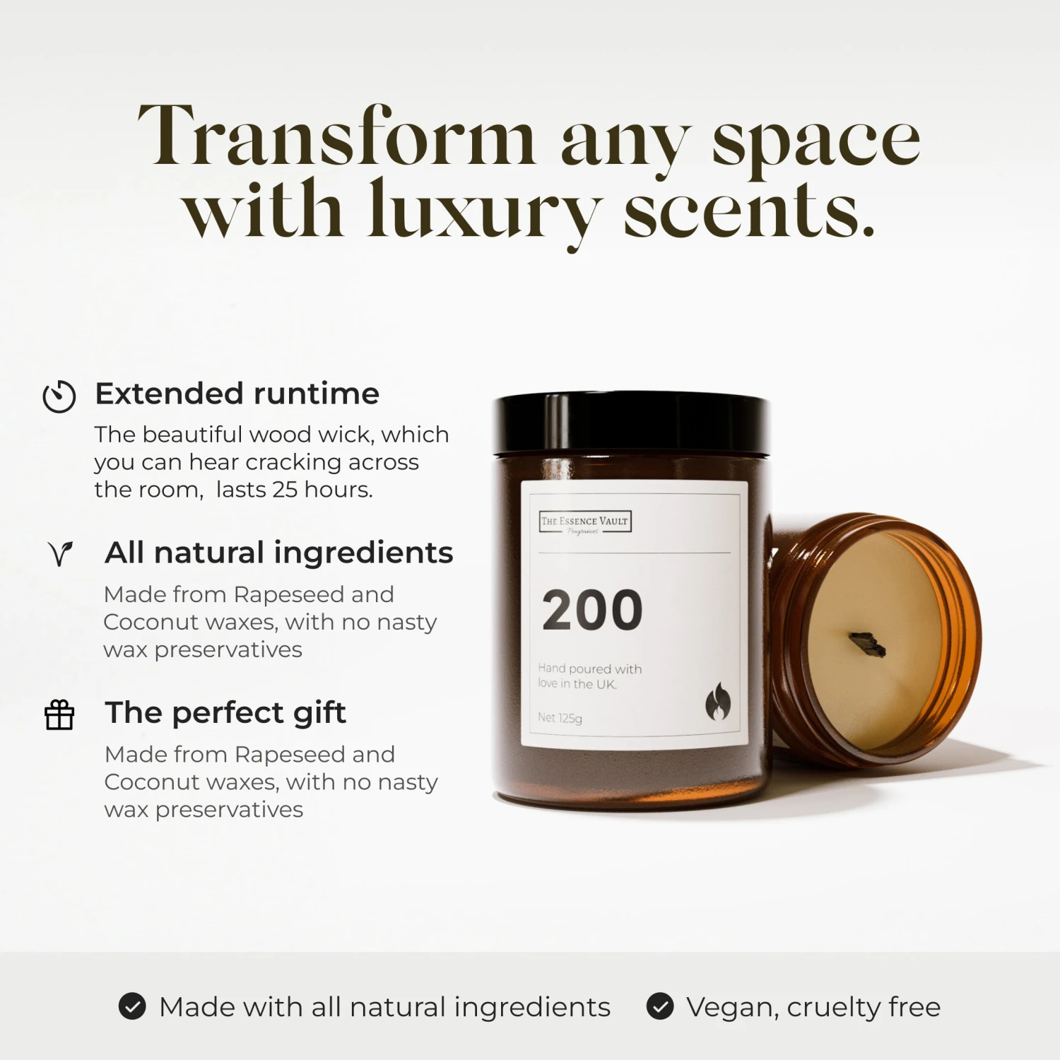 The Essence Vault Inspired By Santal 33 - 421 - 25 Hour Candle 5 The Essence Vault Inspired By Santal 33 - 421 - 25 Hour Candle - Image 3