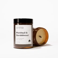 The Essence Vault Patchouli & Sandalwood - 25 Hour Candle